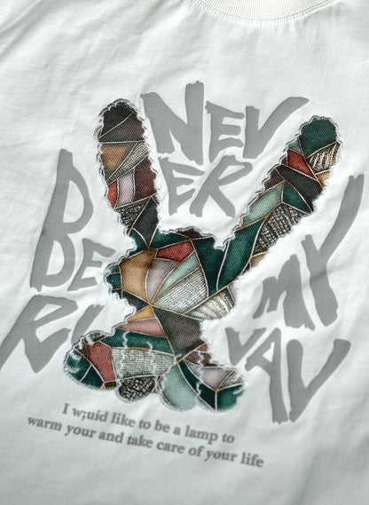 NEVER BE MY RIVAL" – Patchwork Bunny Drop